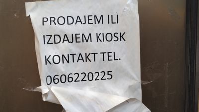 Prodajem ili izdajem kiosk -pijaca blok